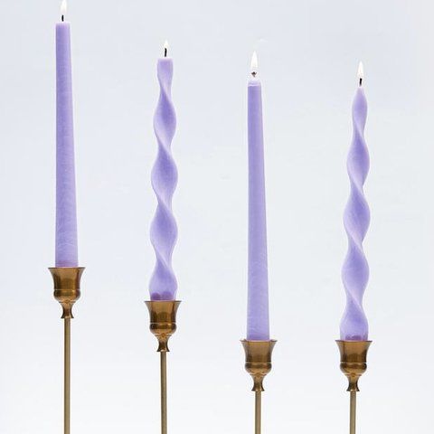 Lavender Mix Dinner Candle Set, 26 cm, 4 pcs