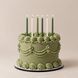 Classic Forest Green Cake Candles, Set of 12