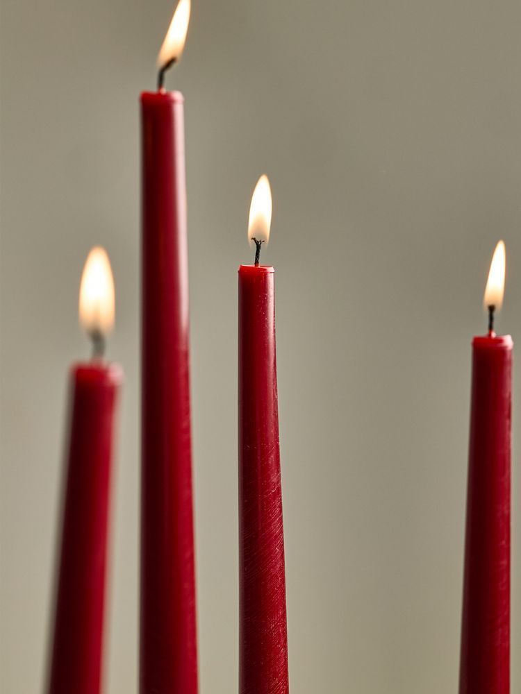 Набор столовых свечей Christmas Red 4 шт SM-XMAS-063 фото