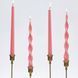 Coral Rose Table Candle Set, 26 cm