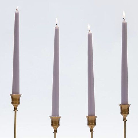 Silk Grey набір прямих столових свічок, 26 см DIN-SGY-26-4ST фото