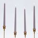 Silk Grey Straight Dinner Candle Set, 26 cm