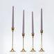 Silk Grey Straight Dinner Candle Set, 26 cm