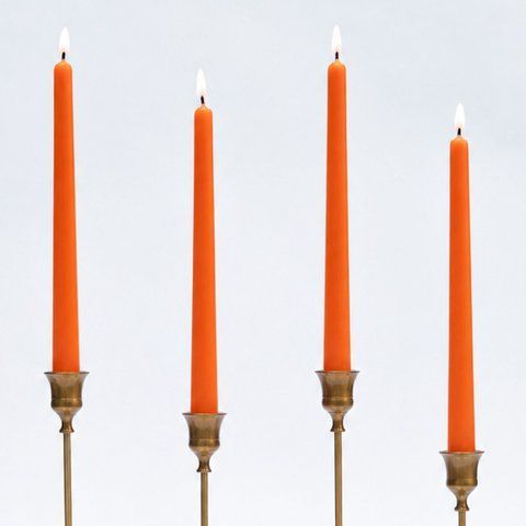 Orange набір прямих столових свічок, 26 см DIN-ORG-26-4ST фото