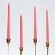 Coral Rose Straight Table Candle Set, 26 cm