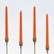 Orange Straight Dinner Candle Set, 26 cm