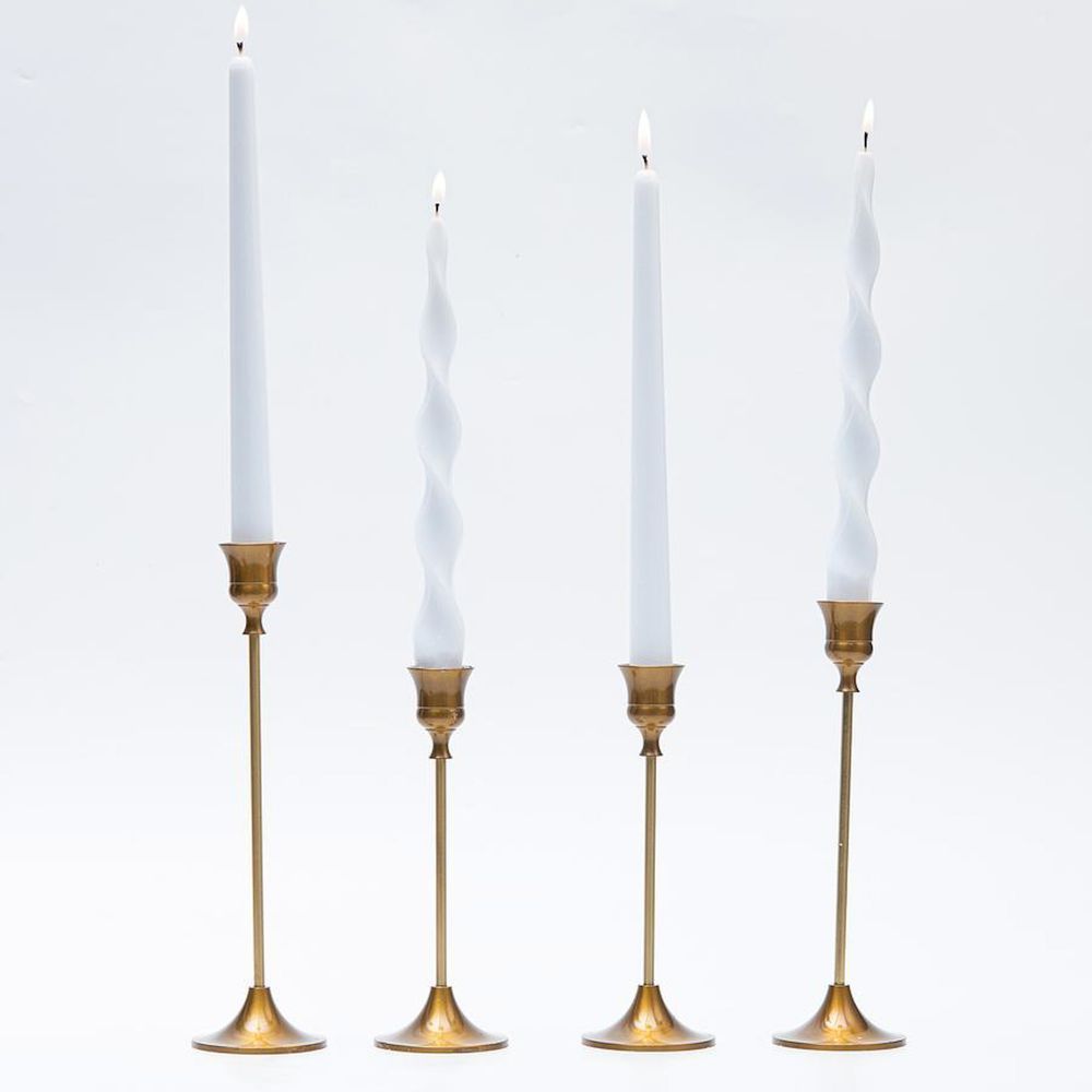 Ice White Dinner Candle Set, 26 cm