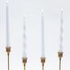 Ice White Dinner Candle Set, 26 cm