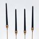 Black Vanilla Straight Dinner Candle Set, 26 cm