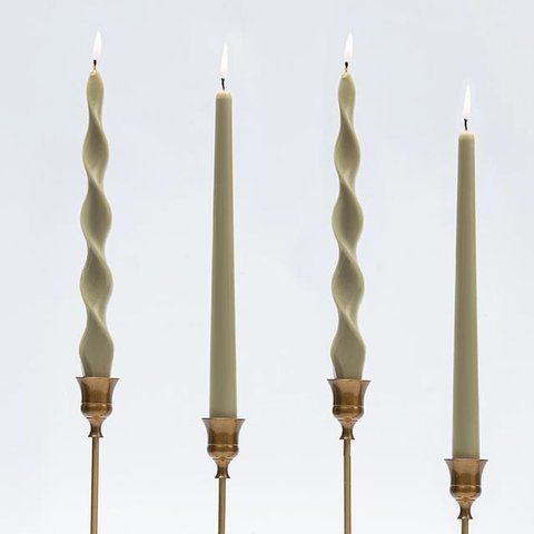 Olive Table Candle Set, 26 cm