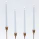 Ice White Straight Dinner Candle Set, 26 cm