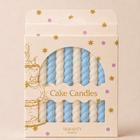 Набор свечей для торта Twist Cloud Milk, 9 шт. BNT-TWS-CM-09 фото