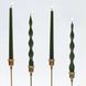 Forest Green Table Candle Set, 26 cm