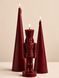 Royal Nutcracker Burgundy Candle Set