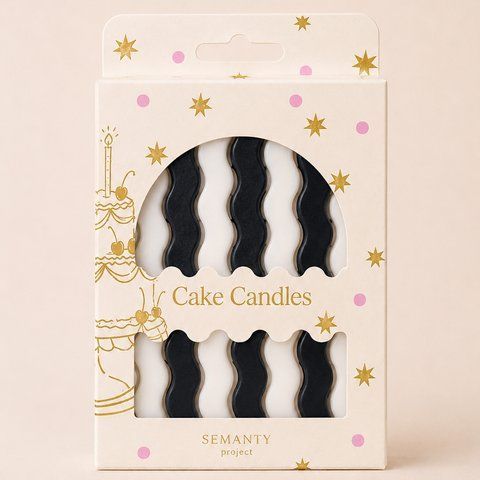 Набор свечей для торта Wave Black Vanilla, 11 шт. BNT-WAV-BV-11 фото