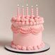 Hearts Rose Cake Candles, Set of 8