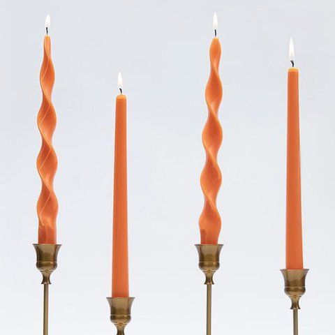 Sicilian Orange  Dinner Candle Set, 26 cm