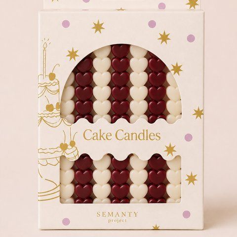 Набор свечей для торта Hearts Cherry Cream, 8 шт. BNT-HRT-CHC-08 фото