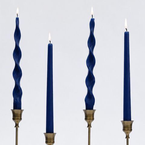 Royal Blue Dinner Candle Set, 26 cm, 4 pcs
