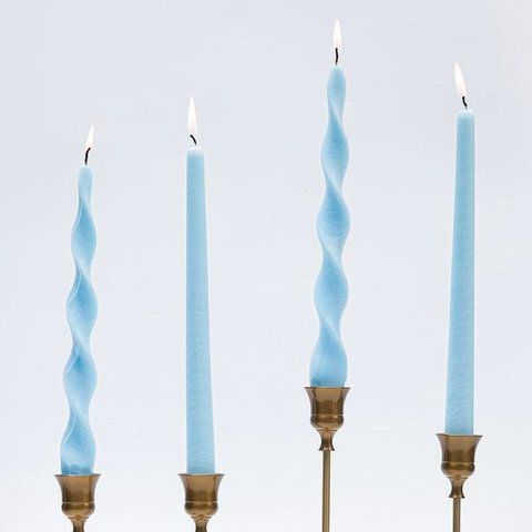 Cloud Blue Dinner Candle Set, 26 cm, 4 pcs