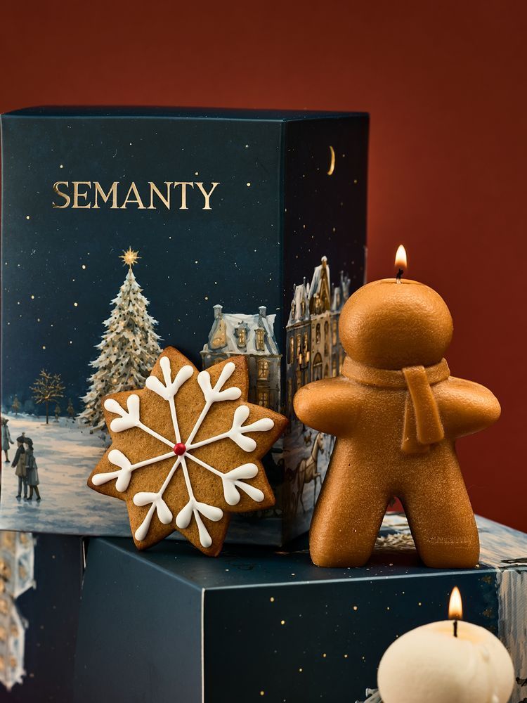Gingerbread Man Candle