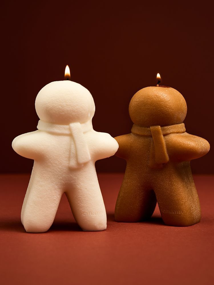 Gingerbread Man Candle